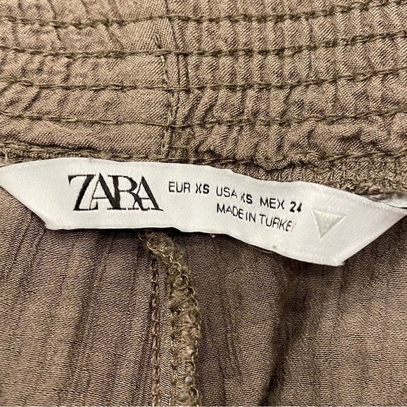Zara | Size XS | pull-on flare/wide leg pants | pockets | elastic waistband - Picture 8 of 13